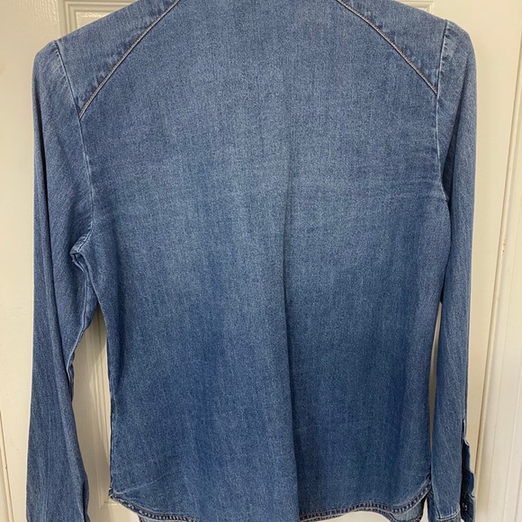 Vero Moda Womens Denim Shirt Patchwork LS - Picture 5 of 5